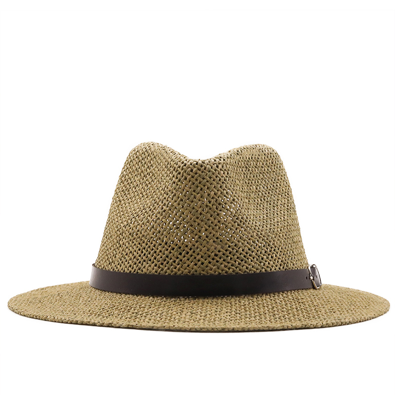 Simple jazz Panama Hat with Be - Bucket Hat Straw ulasan dan harga