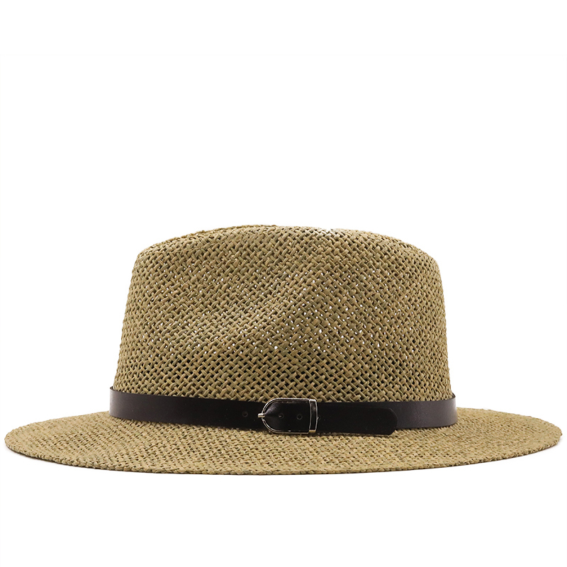 Simple jazz Panama Hat with Be - Bucket Hat Straw ulasan dan harga