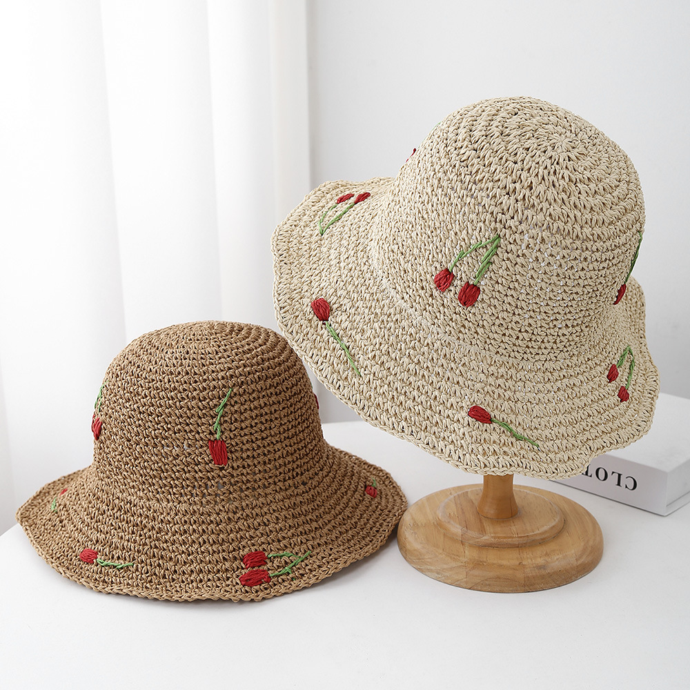 Summer Hats For Women Sun Hat  - Bucket Hat Straw ulasan dan harga